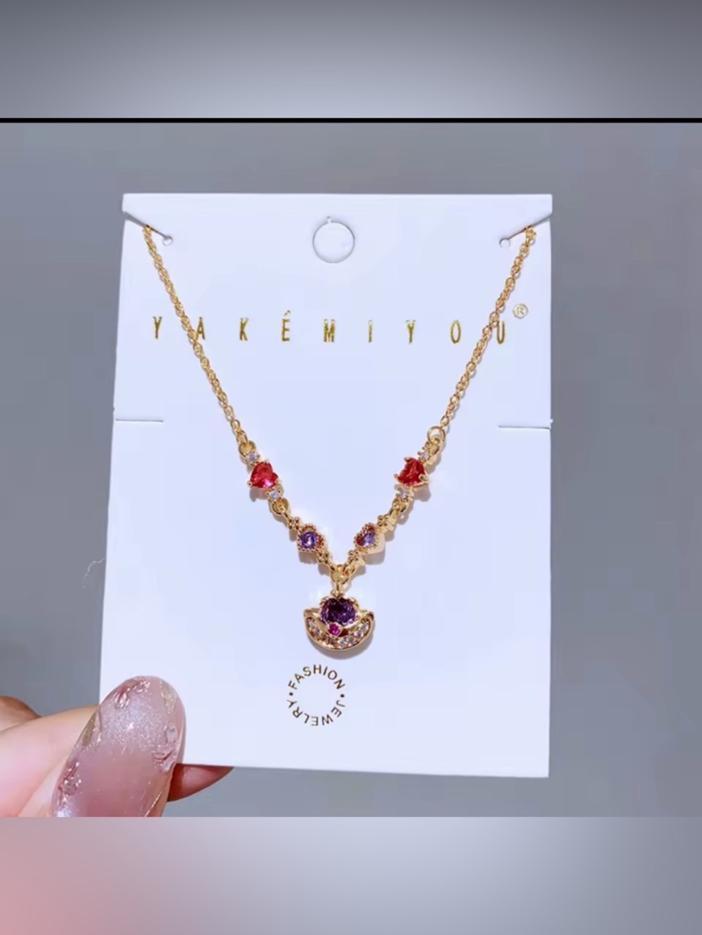 14K Gold Cheshire Cat Gemstone Necklace Disney Alice In Wonderland Character - Picture 4 of 7